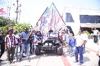 Bhola Shankar Movie Team Rally Photos